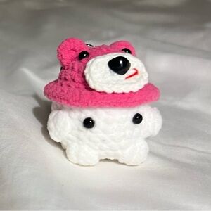 Crochet Amigurumi Lotso Mushroom Lots-o-Huggin Bear Phone Charm Keychain